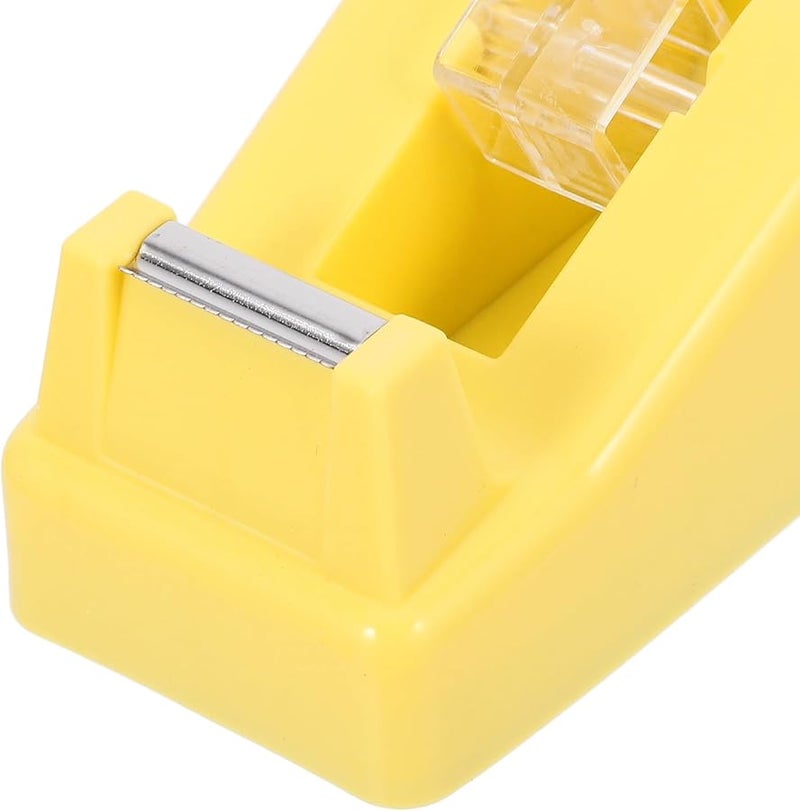 Black Small Tape Dispenser for Desk Lightweight Plastic Packaging Tape Holder with Cutter - Image 3